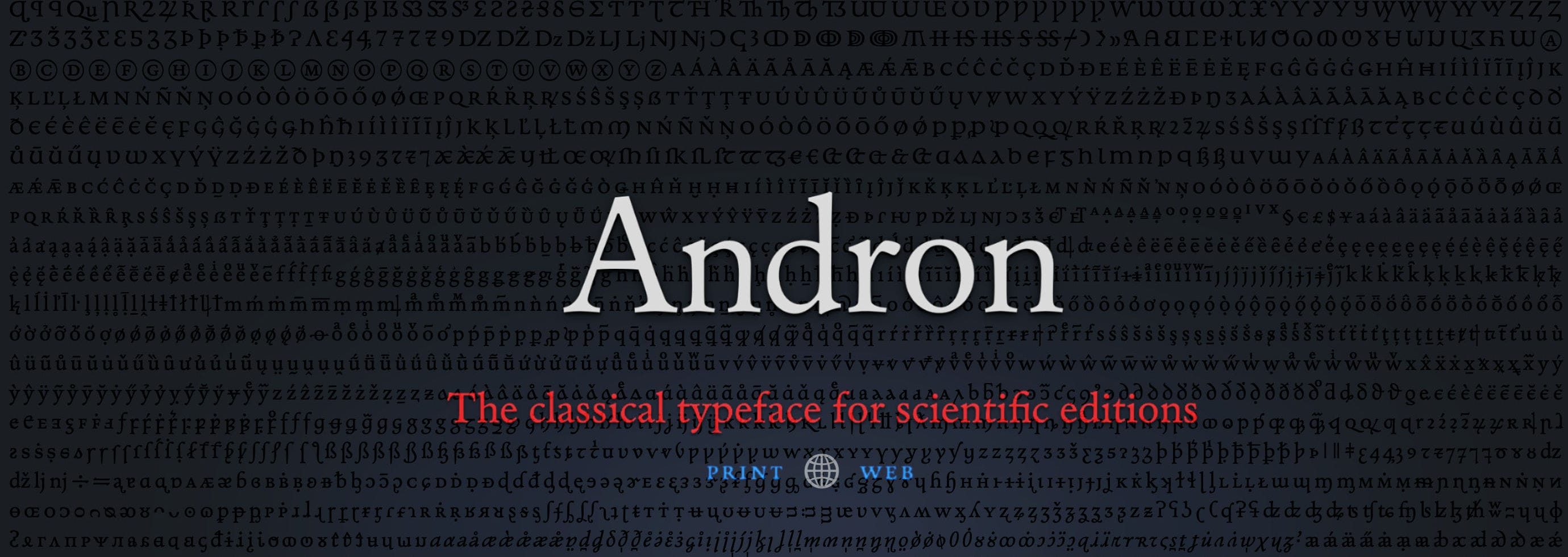 Andron: The typeface for scientific editions